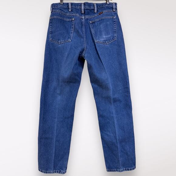 VTG Rustler Blue Jeans Mens Size 36/32 Casual Straight Leg Everyday Work Midrise - Picture 4 of 8